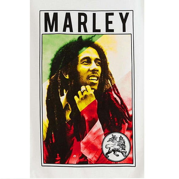 Bob Marely Photo Reggae Rasta T-shirt L NWT - Picture 3 of 3
